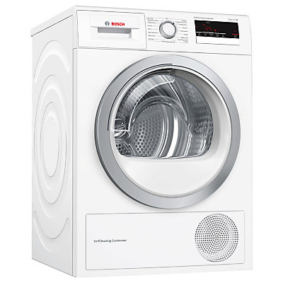 Bosch WTM85230GB Condenser Tumble Dryer with Heat Pump, 8kg Load, A++ Energy Rating, White Bosch WTM85230GB Condenser Tumble Dryer with Heat Pump, 8kg Load, A++ Energy Rating, White